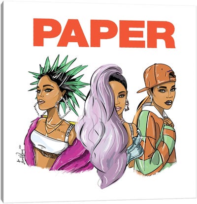Rihanna, Break The Rules Canvas Art Print - Pop Music Art