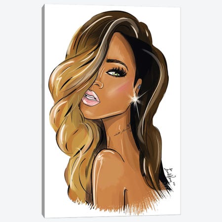 Rihanna Profile Canvas Print #EKN12} by Emma Kenny Canvas Print