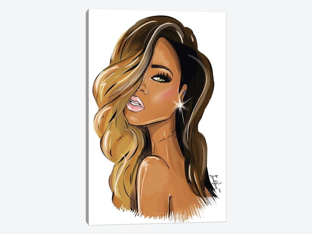 Rihanna Profile Canvas Print by Emma Kenny | iCanvas