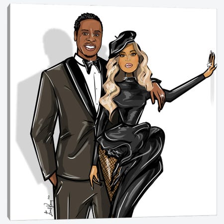 Beyonce And Jay-Z Canvas Print #EKN38} by Emma Kenny Canvas Art Print