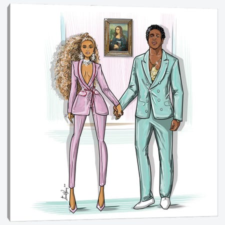 Beyonce And Jay-Z, Love Is Everything Canvas Print #EKN39} by Emma Kenny Canvas Print