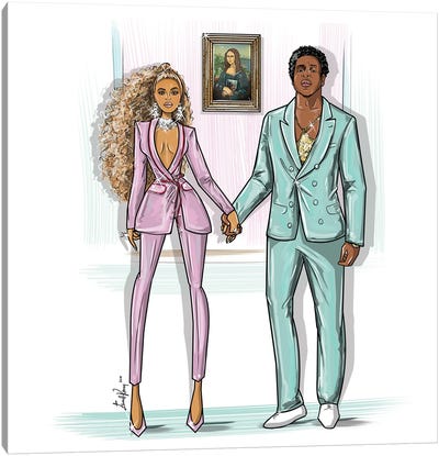 Beyonce And Jay-Z, Love Is Everything Canvas Art Print - Emma Kenny