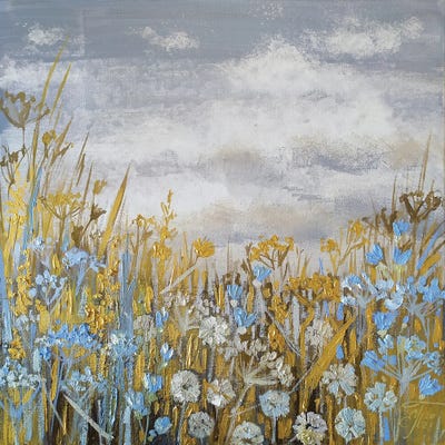 Silvery-Golden Horizon by Ekaterina Prisich canvas print