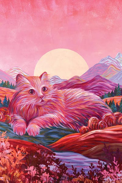 Cat Among The Hills by Ekaterina Prisich canvas print