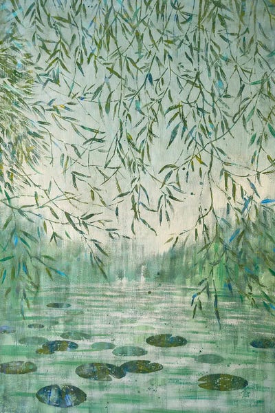 Ekaterina Prisich: Misty Willow Pond by Ekaterina Prisich