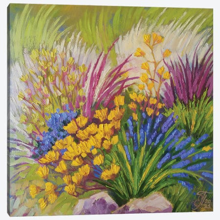 Flower Meadow Canvas Print #EKP1} by Ekaterina Prisich Art Print