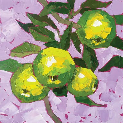 Green Apple Branch by Ekaterina Prisich art print