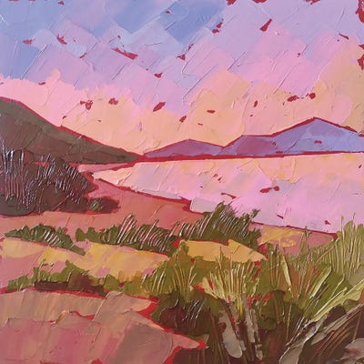 Coastal Landscape by Ekaterina Prisich framed wall art