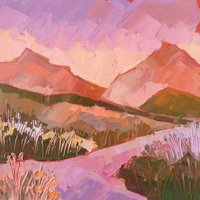 Purple Landscape by Ekaterina Prisich canvas print