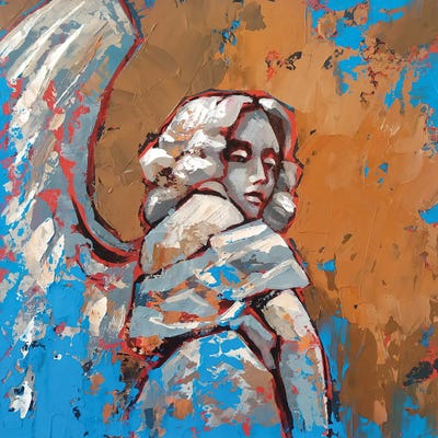 Angel Statue by Ekaterina Prisich framed wall art