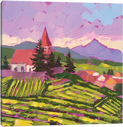 France Winery Canvas Art Print - Pantone 2022 Very Peri