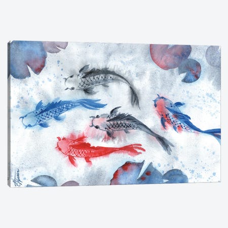 Koi Fish Canvas Print #EKP41} by Ekaterina Prisich Canvas Wall Art