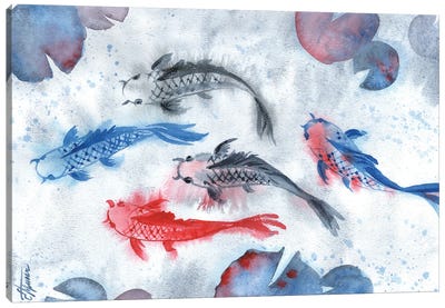 Koi Fish Canvas Art Print - Ekaterina Prisich