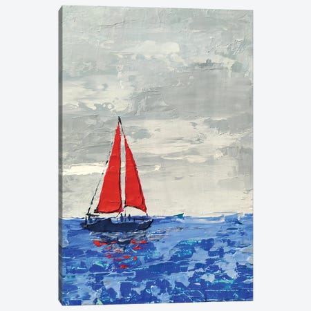 Red Sails Canvas Print #EKP43} by Ekaterina Prisich Canvas Artwork
