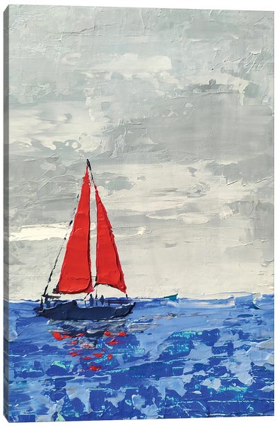 Red Sails Canvas Art Print - Ekaterina Prisich