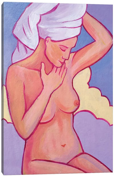 Naked Woman Canvas Art Print - Pantone 2022 Very Peri