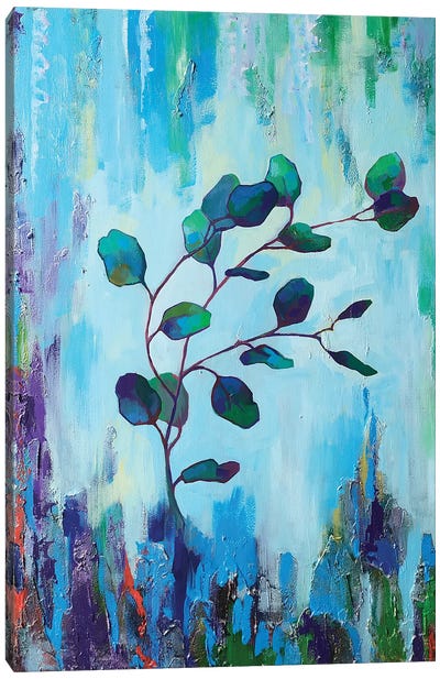 Blue Eucalyptus Canvas Art Print - Ekaterina Prisich