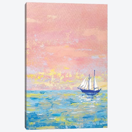 Pink-Blue Seascape Canvas Print #EKP51} by Ekaterina Prisich Art Print