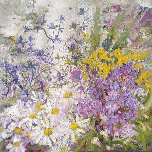 Tranquil Gardens: Breath Of July - Abstract Floral Art by Ekaterina Prisich