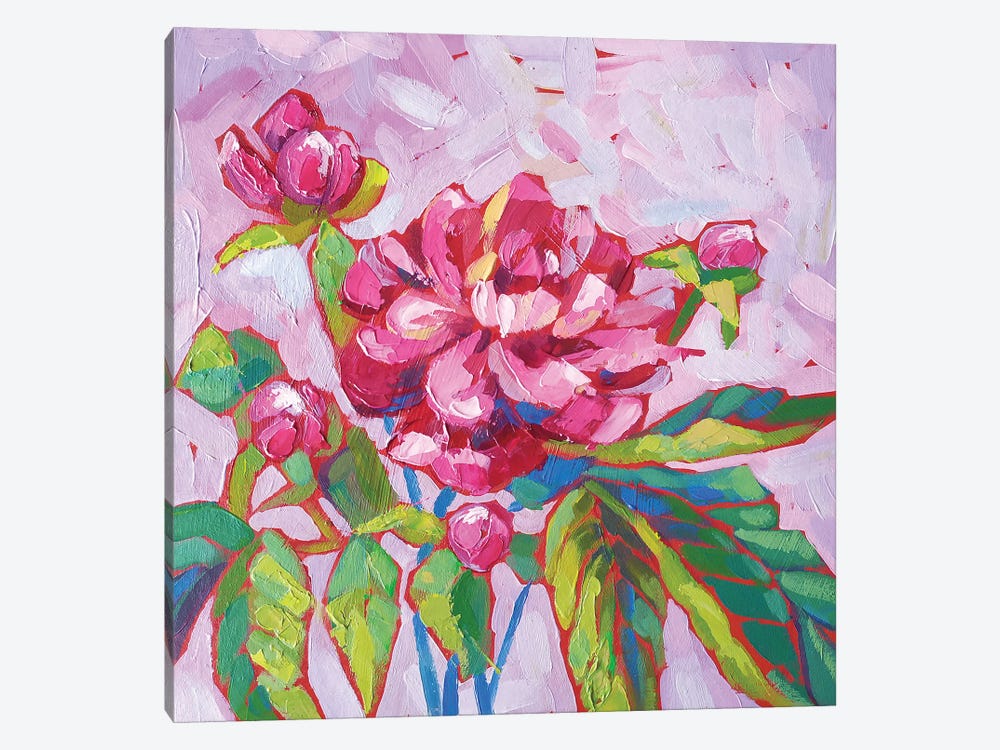 Pink Peony by Ekaterina Prisich 1-piece Canvas Artwork