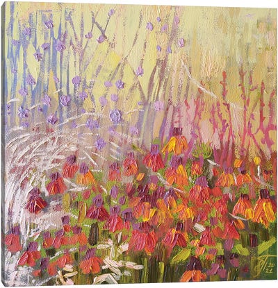 Sunlit Flowers Canvas Art Print - Ekaterina Prisich