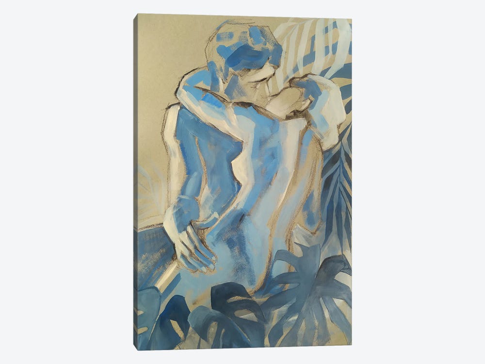 Kissing Couple by Ekaterina Prisich 1-piece Canvas Print