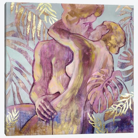 Kissing Lovers Canvas Print #EKP99} by Ekaterina Prisich Canvas Art Print