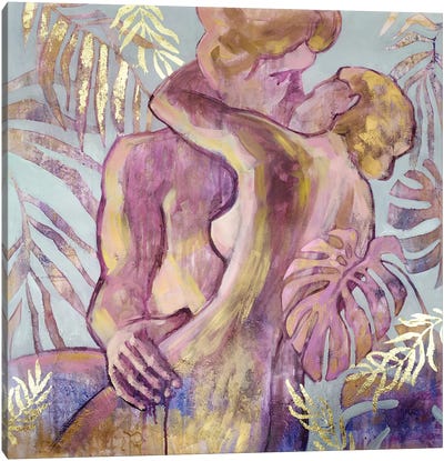 Kissing Lovers Canvas Art Print - Ekaterina Prisich