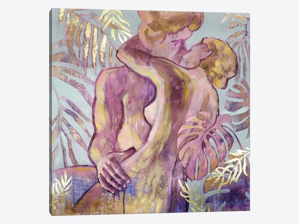 Kissing Lovers by Ekaterina Prisich 1-piece Canvas Artwork