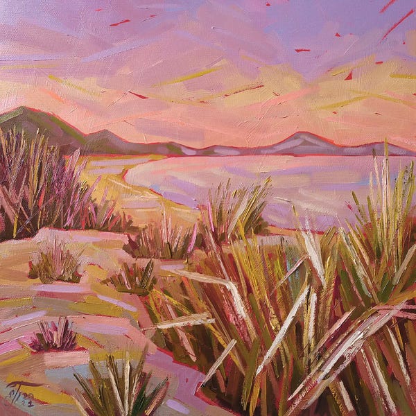 Pastel Impressionism: Coastal Thickets At Dusk by Ekaterina Prisich