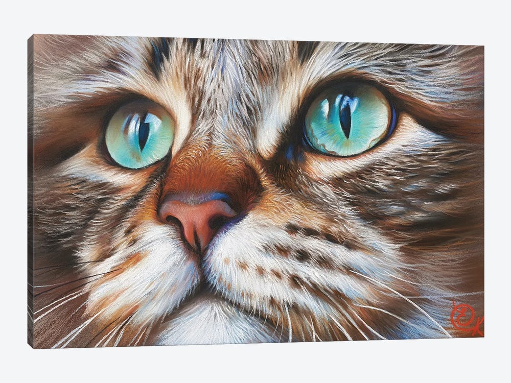 Cat's Face by Elena Kolotusha 1-piece Art Print