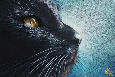 Thoughtful Cat by Elena Kolotusha canvas print