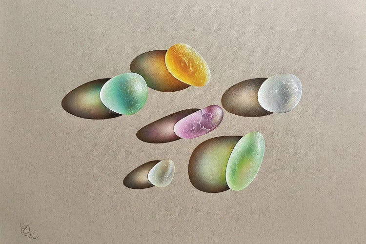 Glowing Seaglass by Elena Kolotusha wall art