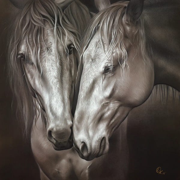 Animal Lover: Lusitano Pair by Elena Kolotusha