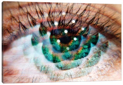 Eye Am Green Canvas Art Print - Eyes