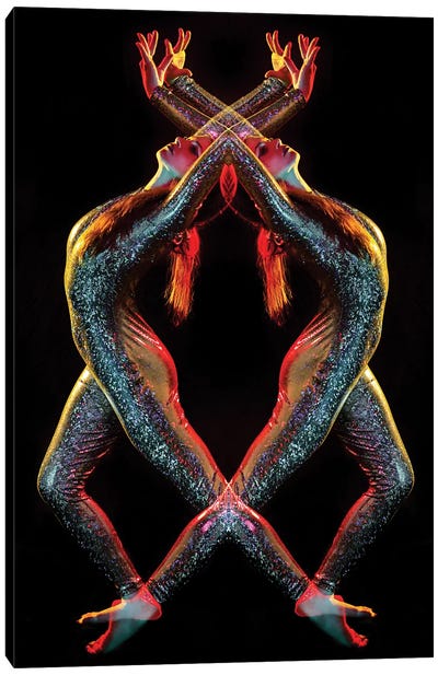 Metallic Rainbow Dancer Canvas Art Print - Entertainer Art