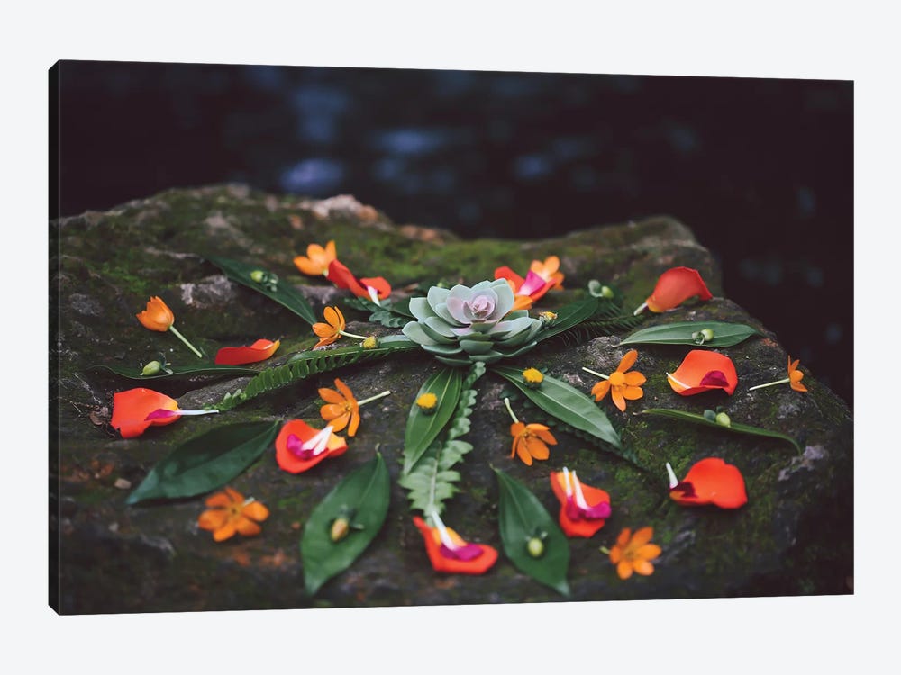 Floral Mandala by Elena Kulikova 1-piece Canvas Art Print