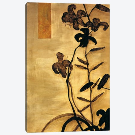 Lily Silhouette II Canvas Print #ELA49} by Erin Lange Canvas Art