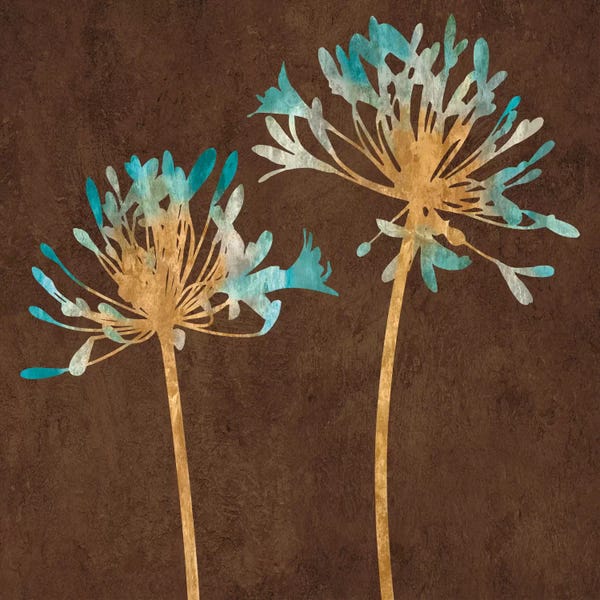 Erin Lange: Teal Bloom II by Erin Lange