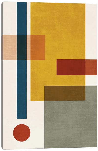 Bauhaus Abstract Geo VI Canvas Art Print - EmcDesignLab