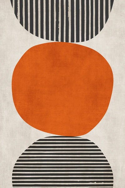 EmcDesignLab: Orange Circle Black Lines by EmcDesignLab
