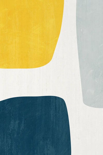 EmcDesignLab: Yellow Blue Abstract II by EmcDesignLab