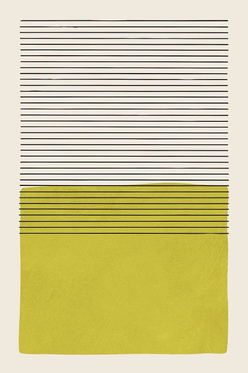 Chartreuse Green Minimalist Art by EmcDesignLab wall art
