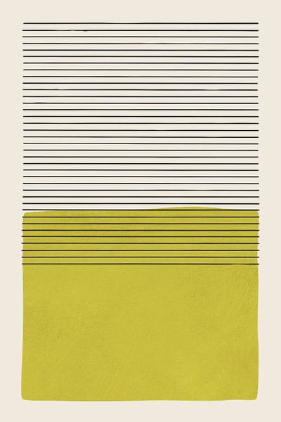 EmcDesignLab: Chartreuse Green Minimalist Art by EmcDesignLab