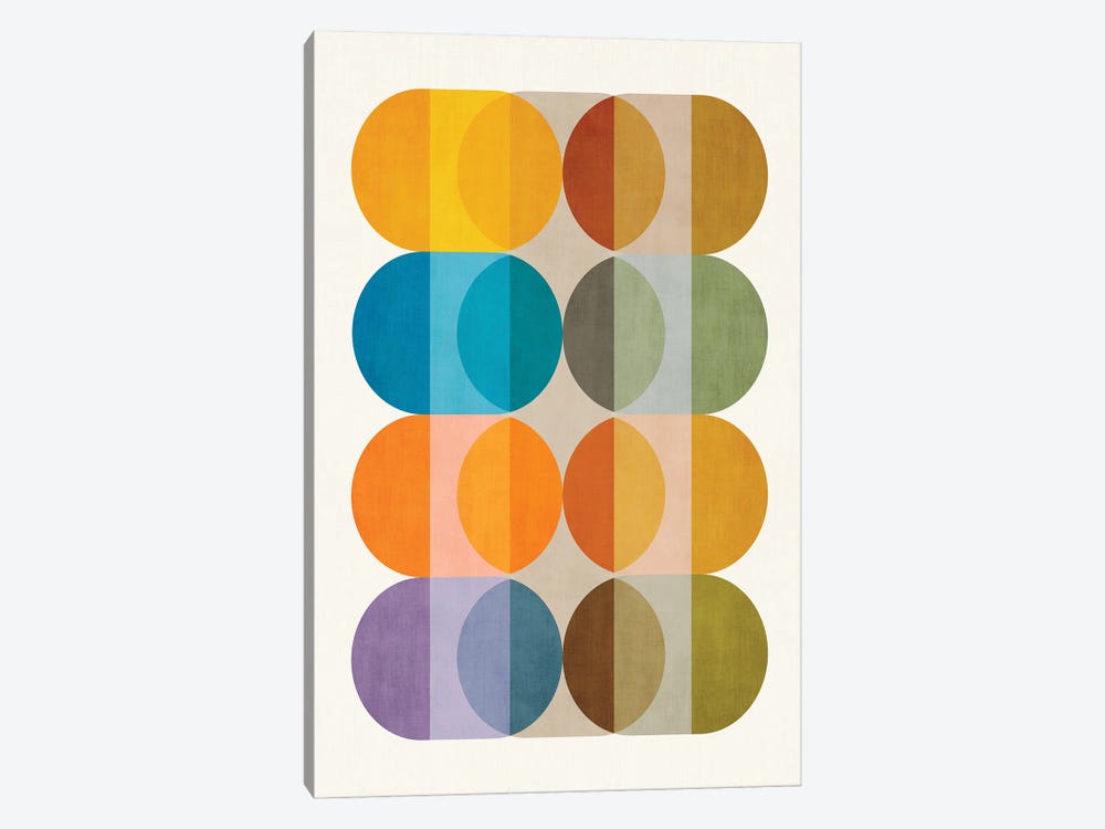 Colorful Modern Circles by EmcDesignLab 1-piece Art Print
