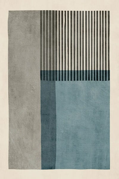 Linear Abstract: Blue Gray Black Lines by EmcDesignLab