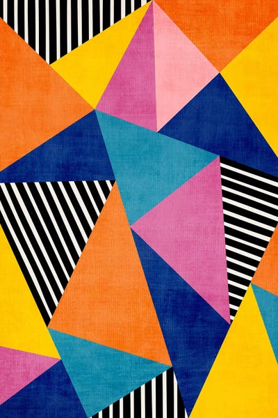 EmcDesignLab: Modern Bold Colorful Triangles I by EmcDesignLab