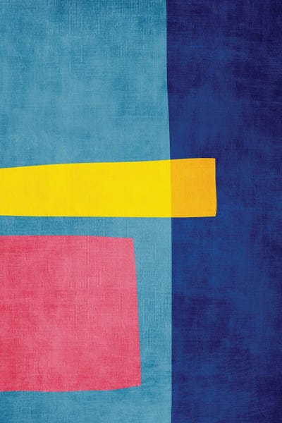 Pink Navy Yellow Abstract Minimalism