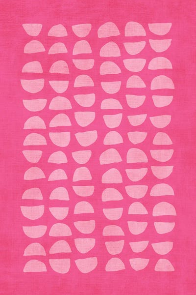 Hot Pink Mini Semicircles by EmcDesignLab multi panel art