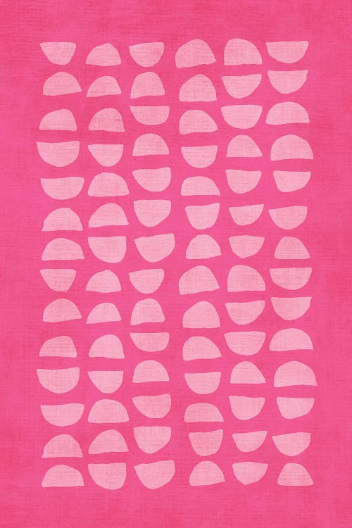 Hot Pink Mini Semicircles by EmcDesignLab wall art
